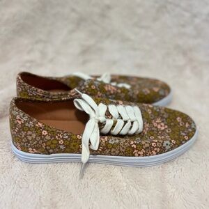 Universal Thread Floral Sneakers - Olive and Pink